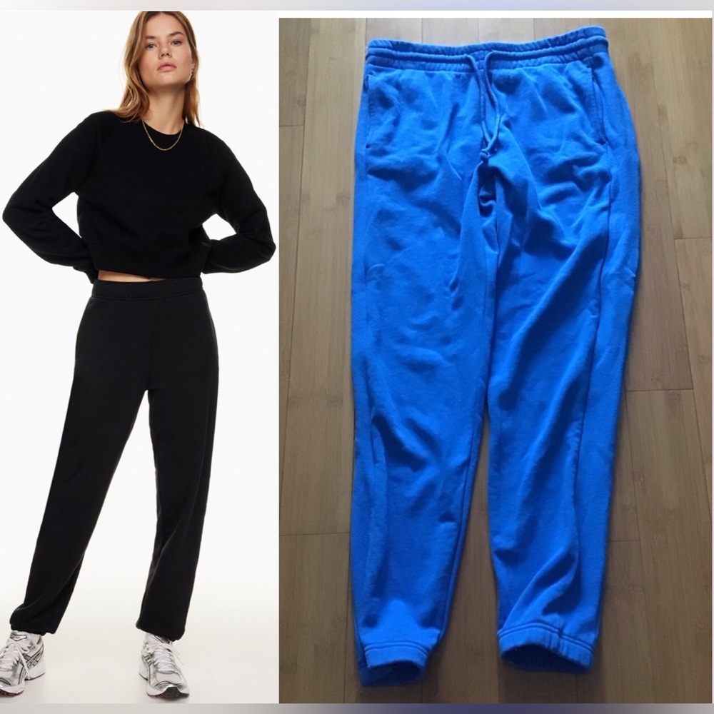 Aritzia Bright Blue Track Joggers